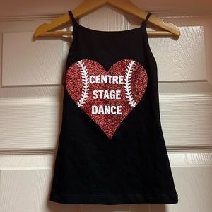 Baseball heart “Centre Stage Dance” camisole top. NWOT. Size XS (5)